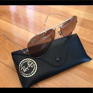 RAYBAN aviator brown sunglasses